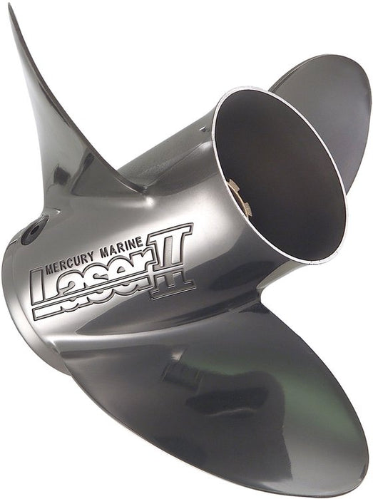Quicksilver 48-899004A46 Laser II 13.25" x 19" 3-Blade Stainless Steel Propeller