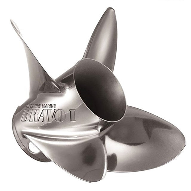 Mercury 48-831918L65 Bravo I LAB 15.25" x 30" 4-Blade Stainless Steel Propeller