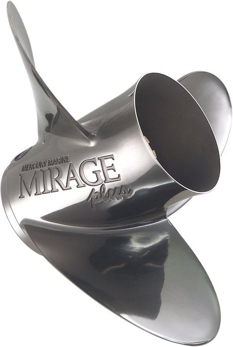 Mercury 48-8M0151308 Mirage Plus 15.25" x 19" 3-Blade Stainless Steel Propeller