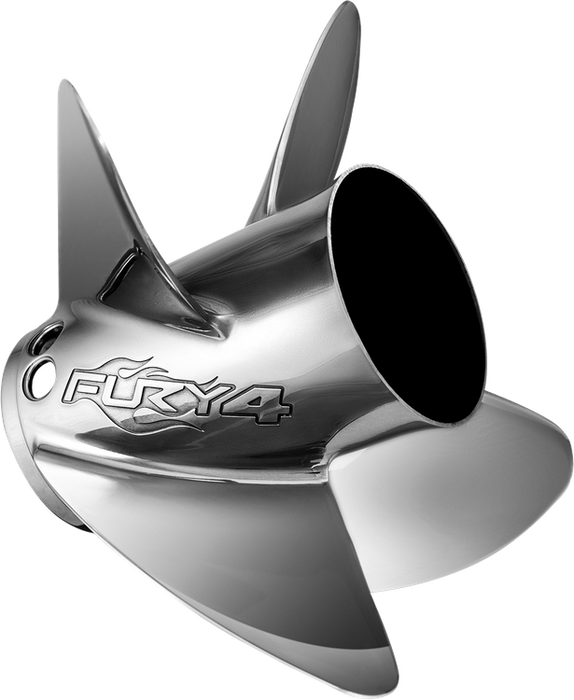 Mercury 48-8M0151279 Fury 4 14.5" x 24" 4-Blade Stainless Steel Propeller